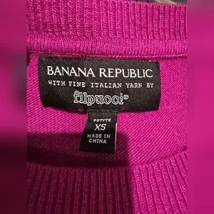 Pull En Laine Banana Republic Rose Vif - Taille XS Manches Longues